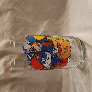 Vintage Papa Smurf 1983 Smurfs Hardee's Collector's Smurfs Glass